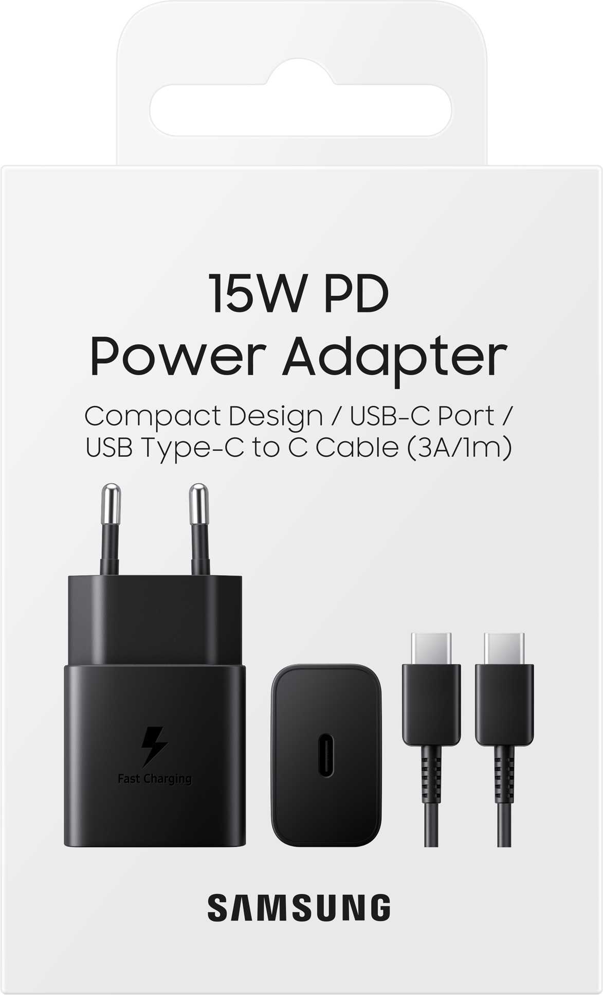 Chargeur Samsung Type-C vers Type-C 15W (EP-T1510XBEGWW)
