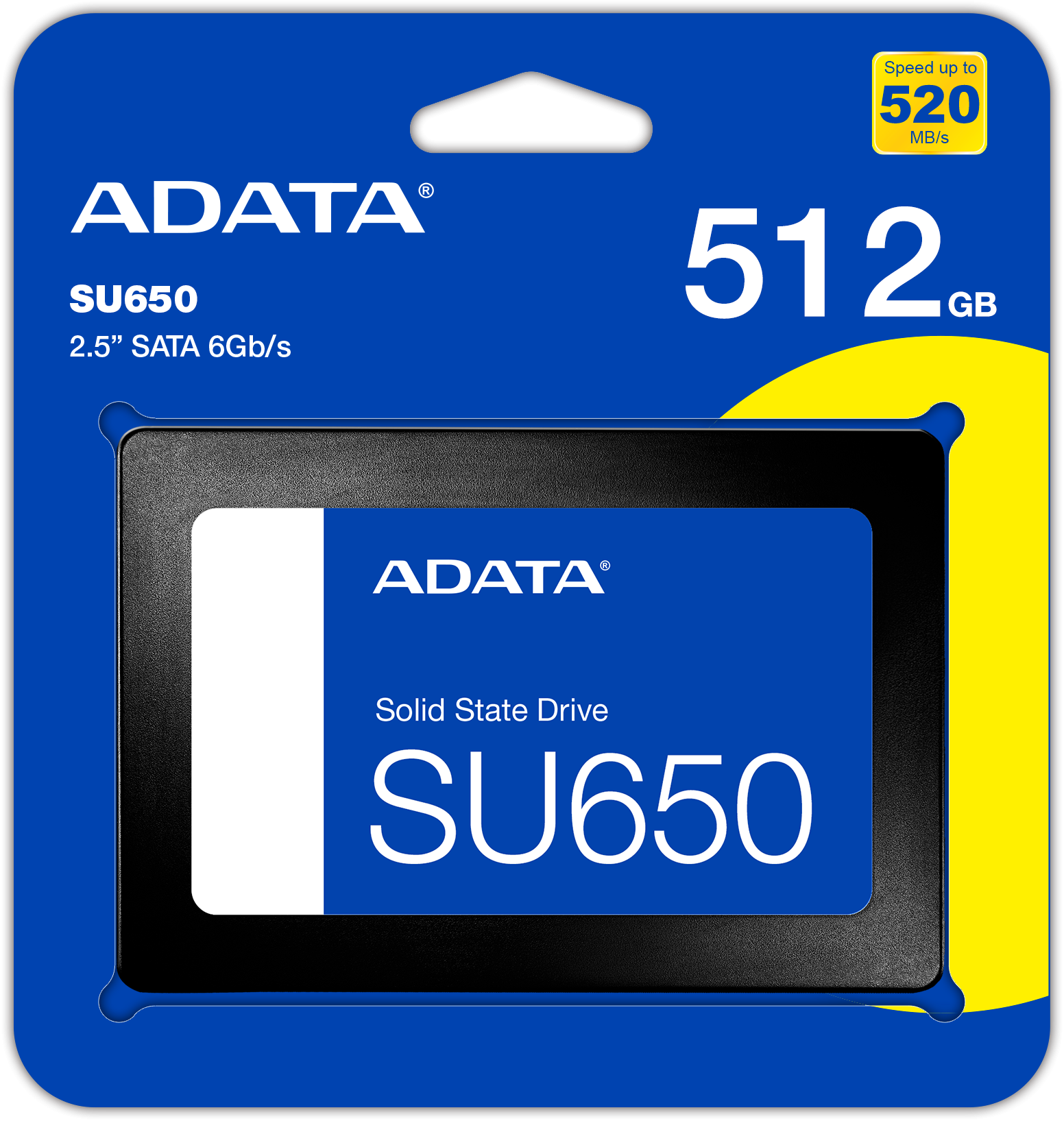 Disque Dur interne SSD ADATA SU650 SATA 2.5" 512 Go (ASU650SS-512GT-R)