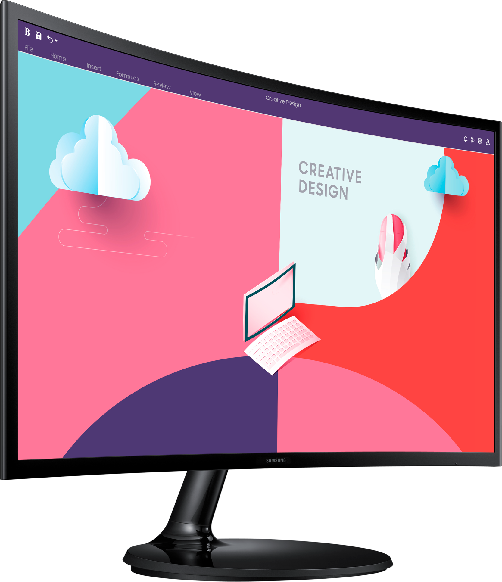 Écran incurvé 24" Samsung Essential Curved Monitor S3 (LS24C360EAMXZN)