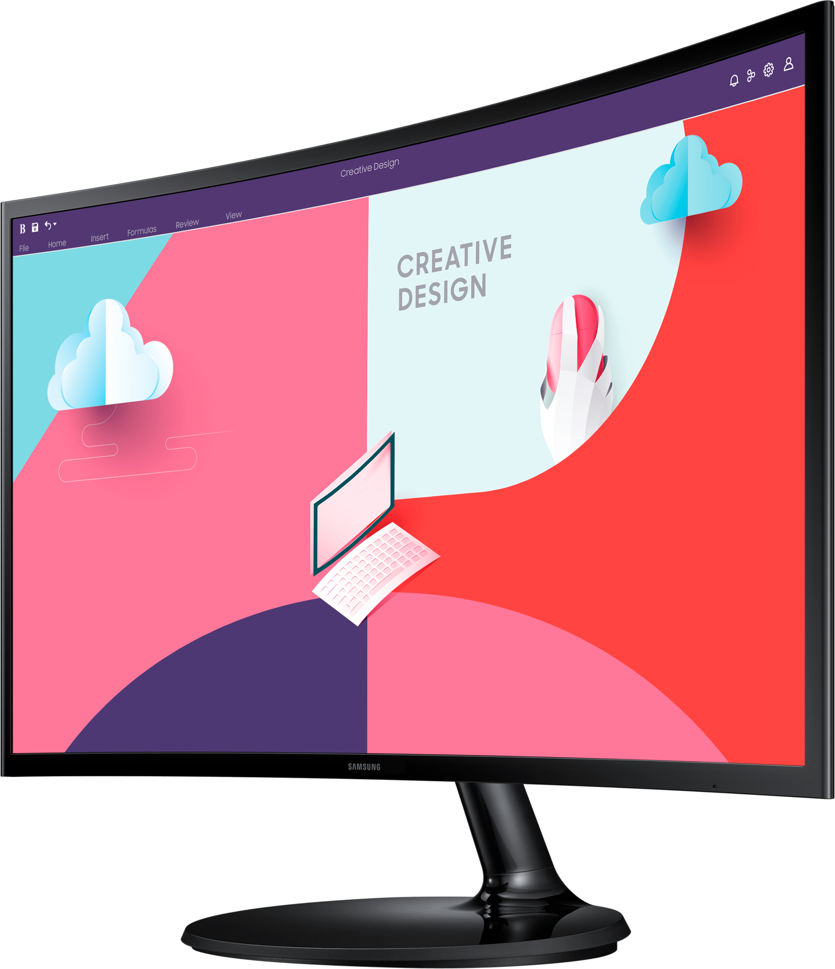 Écran incurvé 24" Samsung Essential Curved Monitor S3 (LS24C360EAMXZN)