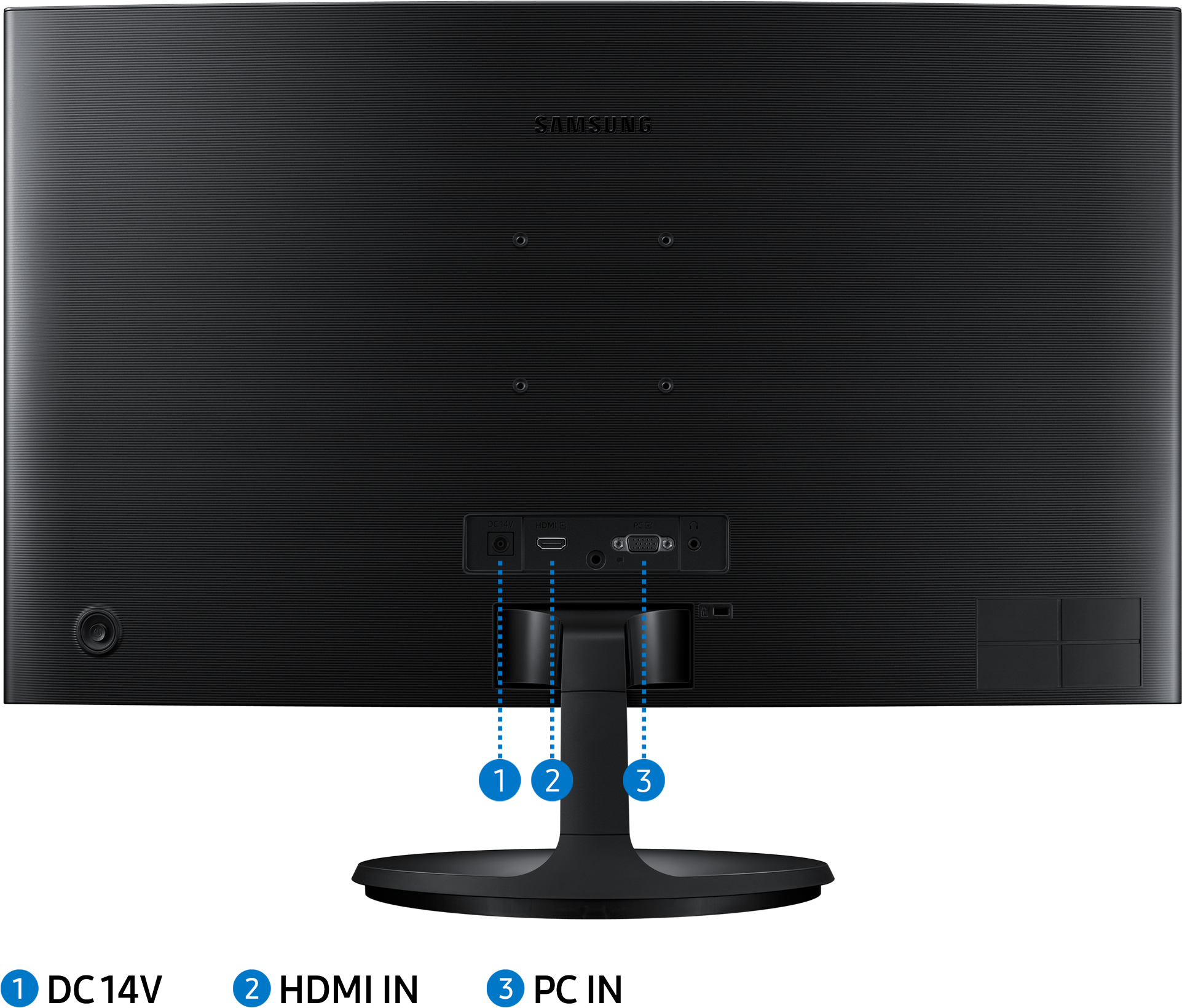 Écran incurvé 24" Samsung Essential Curved Monitor S3 (LS24C360EAMXZN)