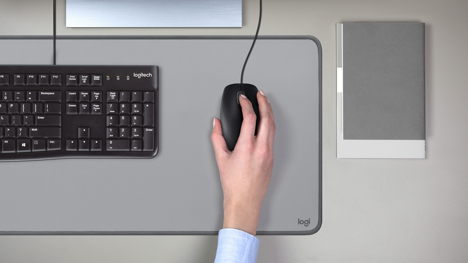 Logitech Desktop MK120 - Ensemble souris + clavier (AZERTY Français) (920-002539)