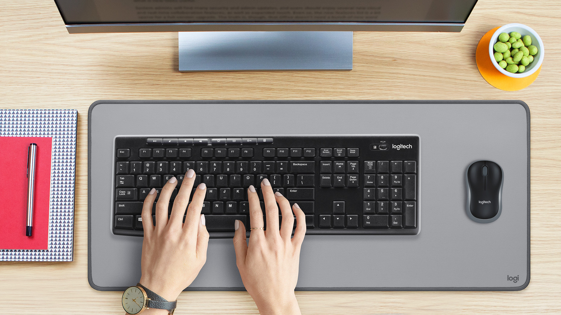 Logitech Wireless Desktop MK270 - Ensemble sans fil souris + clavier (AZERTY Français) (920-004510)