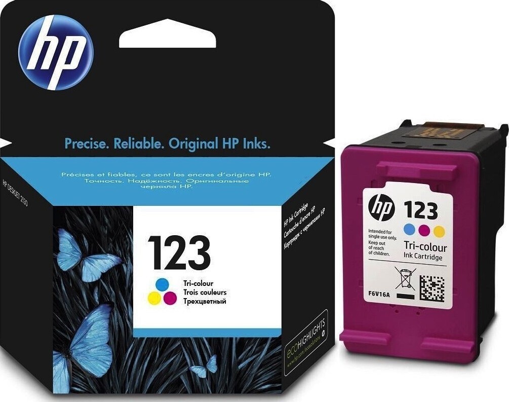 HP 123 trois couleurs - Cartouche d'encre HP d'origine (F6V16AE)