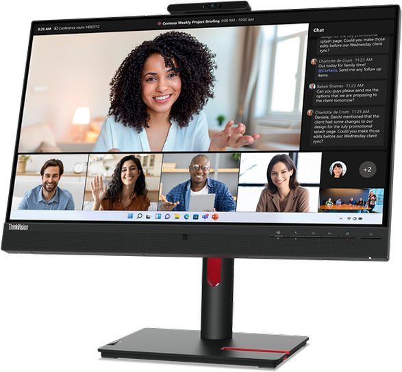Écran 23,8" Full HD Lenovo ThinkVision T24mv-30 avec Webcam (63D7UAT3EU)