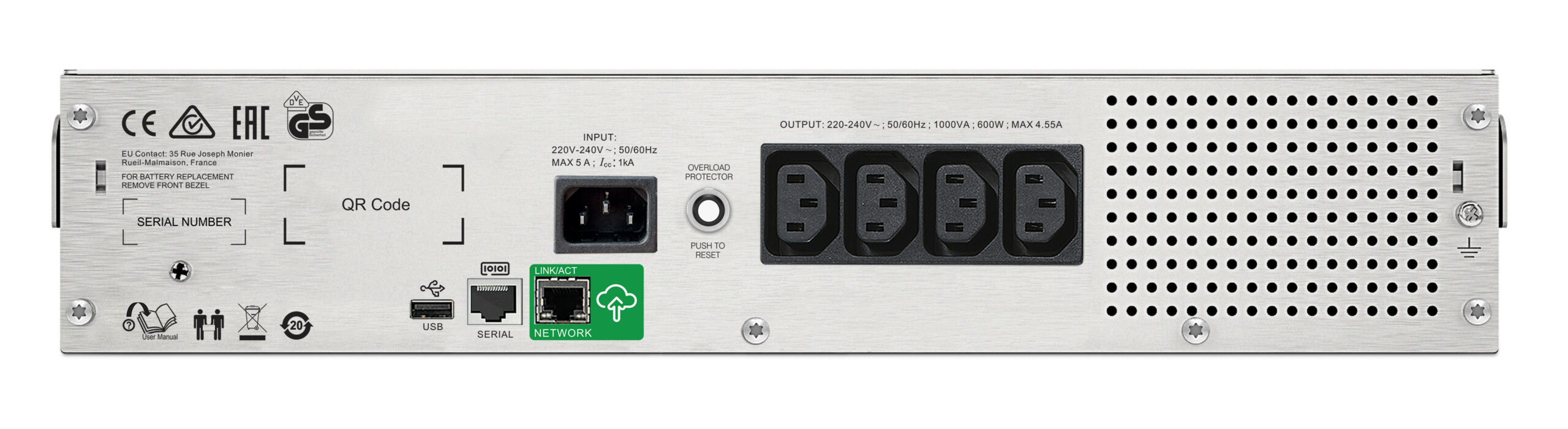 Onduleur Line-interactive APC Smart-UPS SMC SMC1500I-2UC - 900 W / 1500 VA - 4 prises C13 (SMC1500I-2UC)