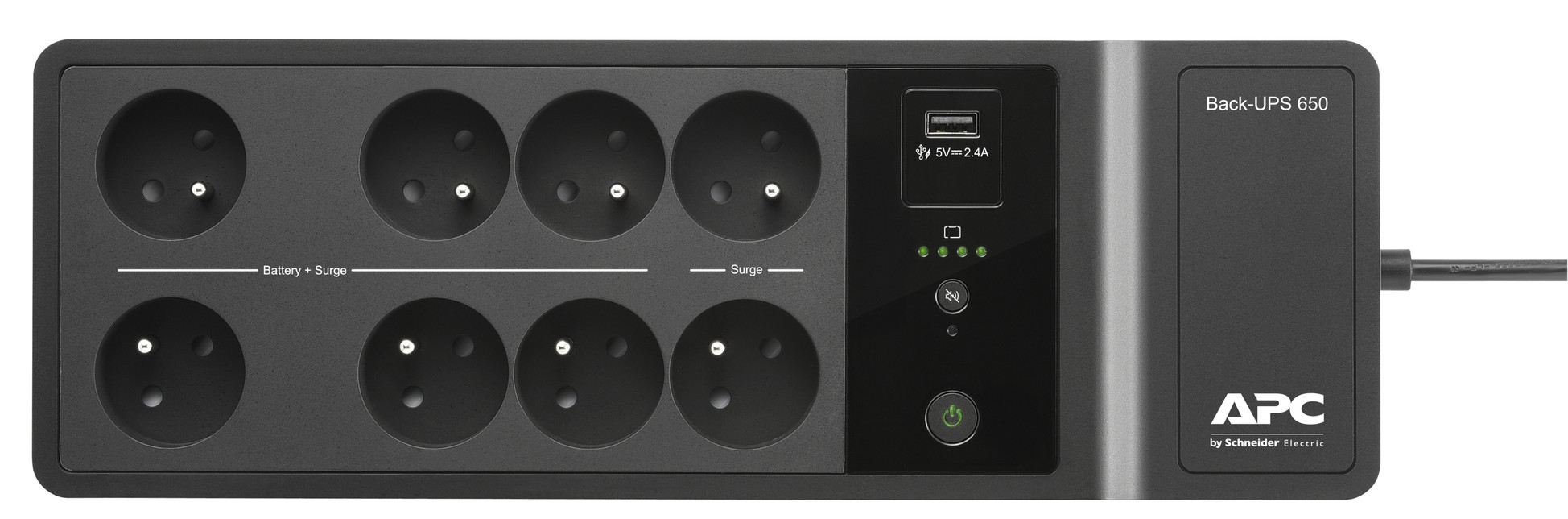 Onduleur Off-Line APC Back-UPS BE850G2-FR - 520 W / 850 VA - 8 prises FR + USB Type-C et A (BE850G2-FR)