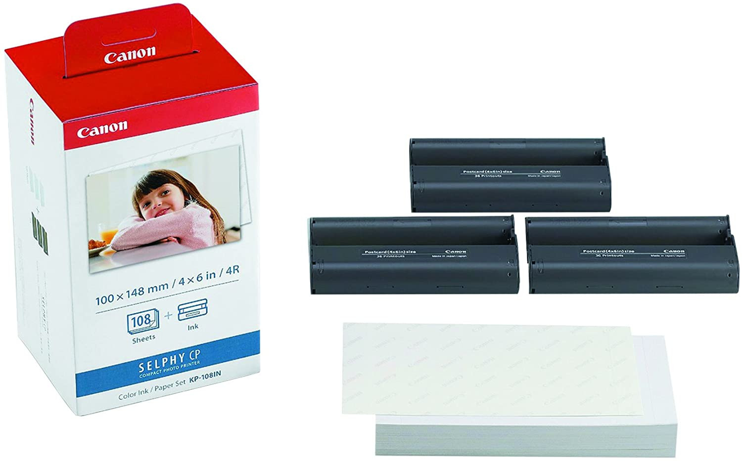 Papier Photo Canon + encre KP-108IN - 108 tirages (3115B001AA)
