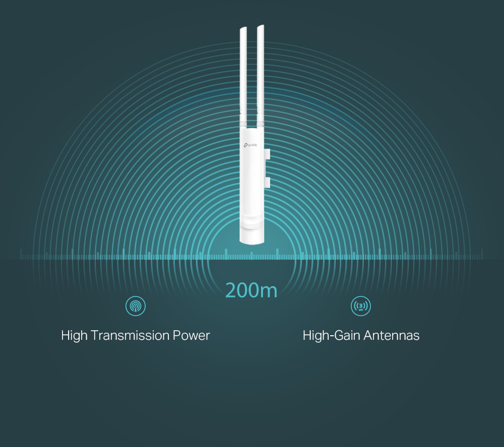 Point d'accès TP-Link EAP110-OUTDOOR WiFi N 300 Mbps Extérieur (IP65)