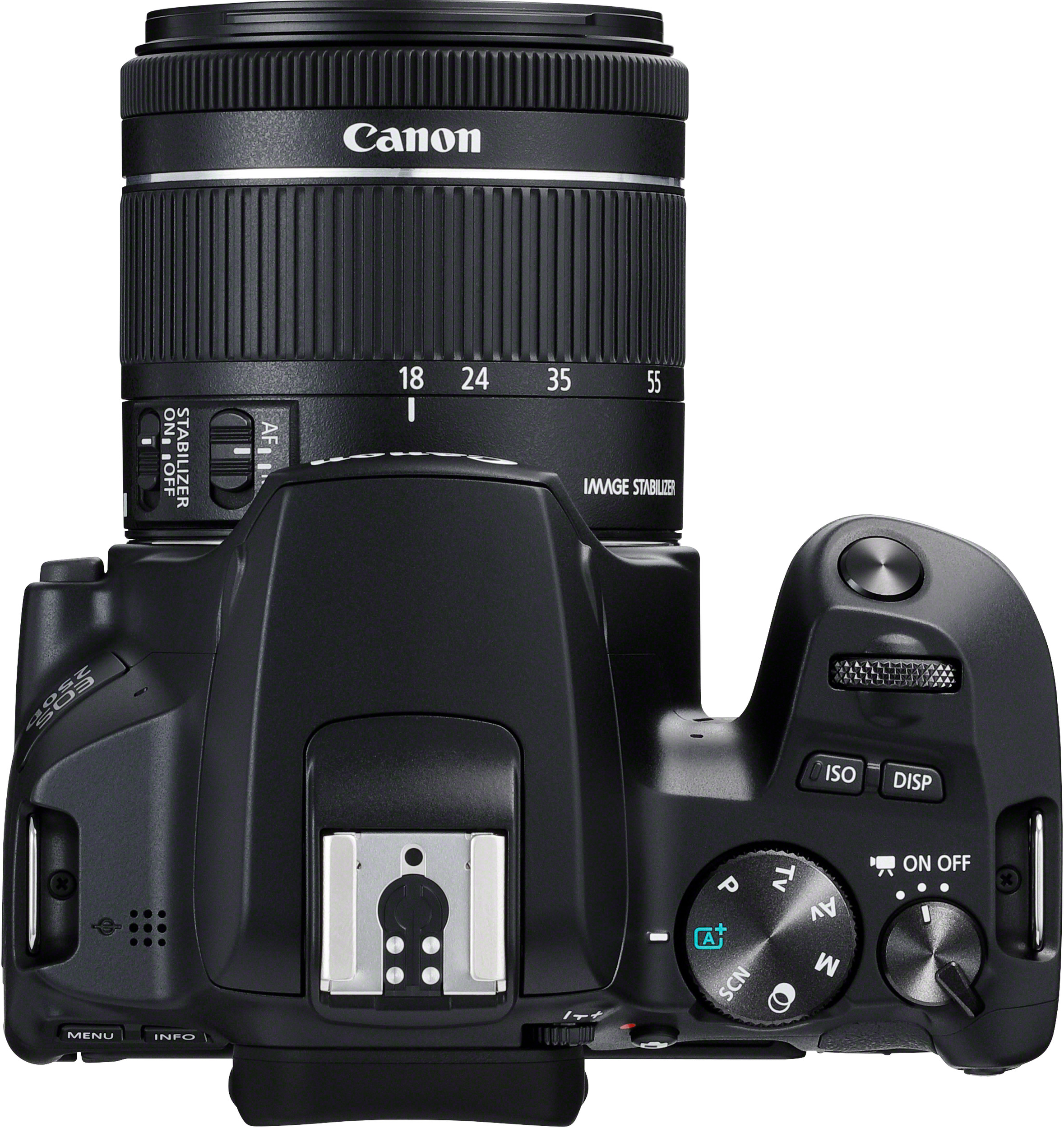 Reflex Canon EOS 250D + objectif EF-S 18-55mm f/4-5.6 IS STM (3454C002AA)