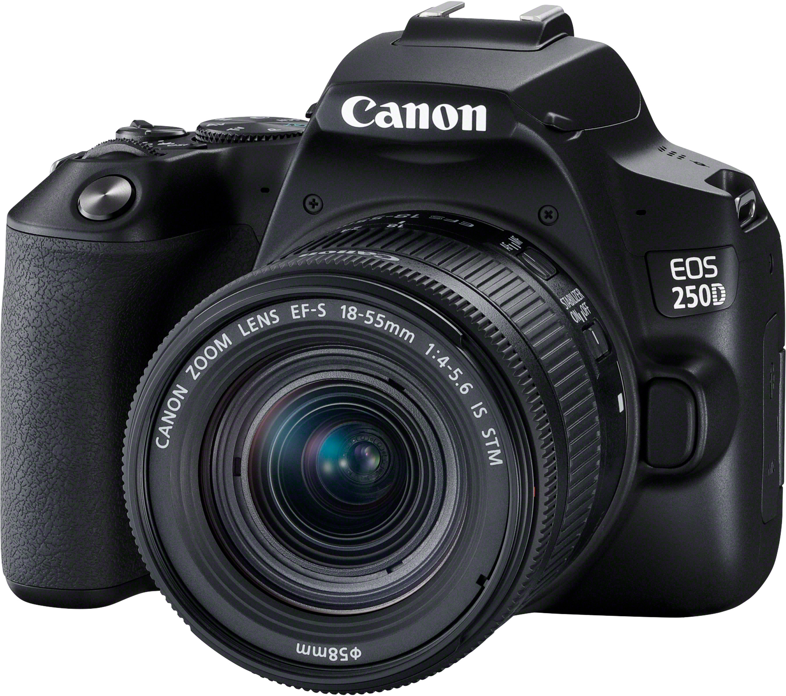 Reflex Canon EOS 250D + objectif EF-S 18-55mm f/4-5.6 IS STM (3454C002AA)