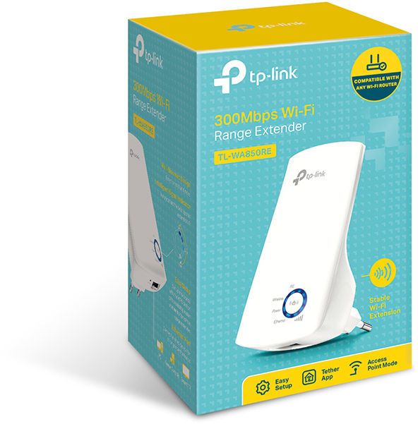 Répéteur WiFi / Point d'accès TP-Link TL-WA850RE WiFi 4 (N 300 Mbps) - Port Ethernet