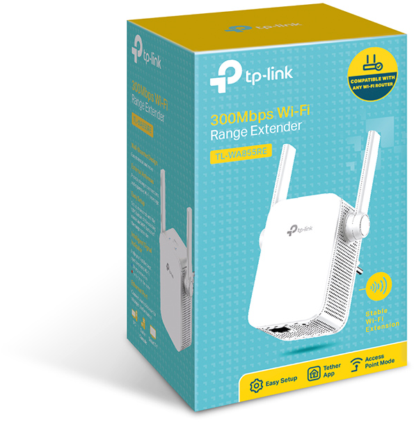 Répéteur WiFi / Point d'accès TP-Link TL-WA855RE WiFi 4 (300 Mbps)