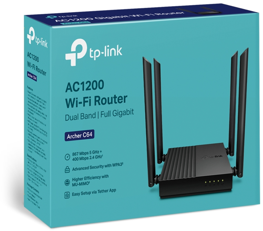 Routeur Wi-Fi TP-Link Archer C64 AC1200 Dual-Band (ARCHERC64)