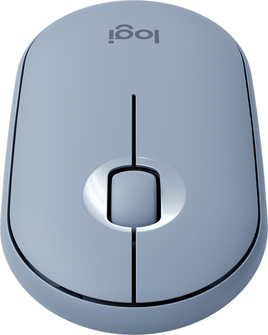 Souris sans fil Bluetooth Logitech Pebble M350 Bleu gris (910-005719)