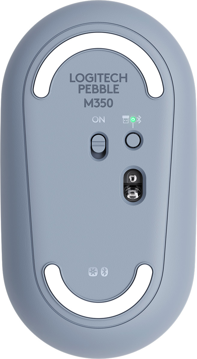 Souris sans fil Bluetooth Logitech Pebble M350 Bleu gris (910-005719)