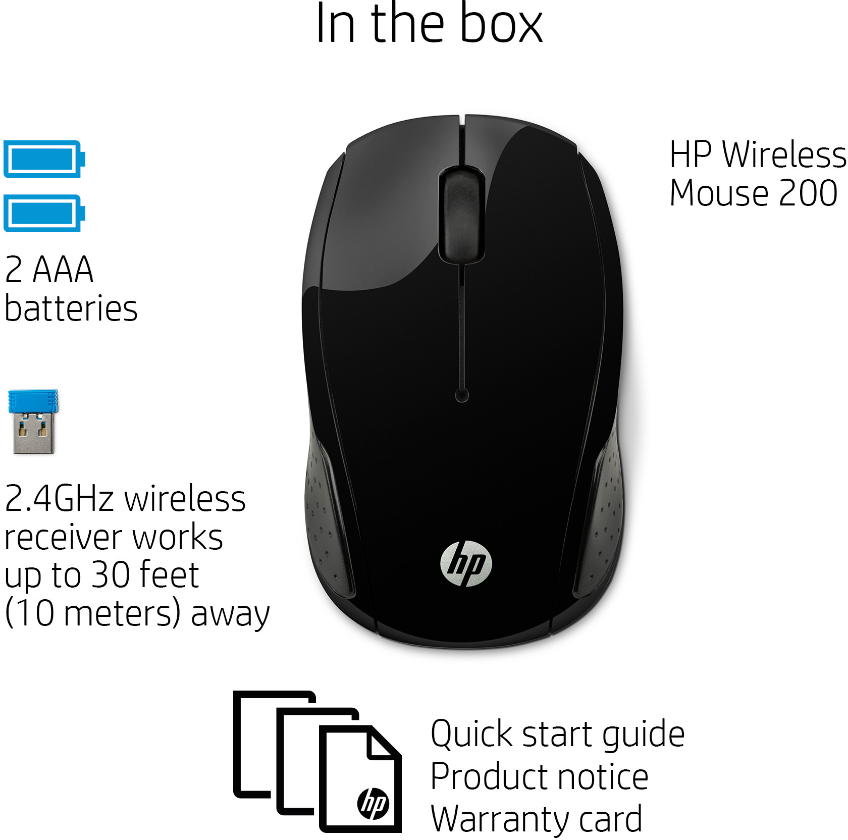 Souris Sans Fil HP 200  (X6W31AA)