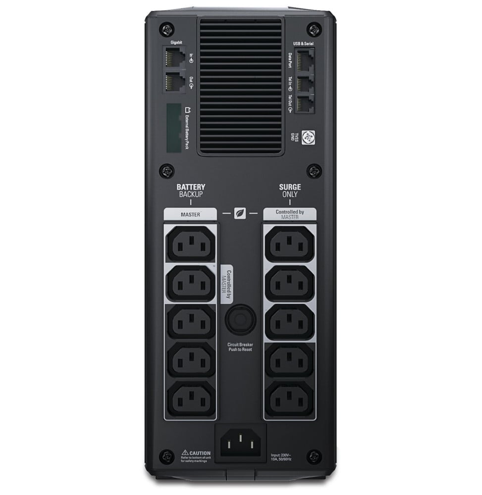 APC BACK-UPS PRO ALIMENTATION D'ÉNERGIE NON INTERRUPTIBLE INTERACTIVITÉ DE LIGNE 1,5 KVA 865 W 10 SORTIE(S) CA (BR1500GI)