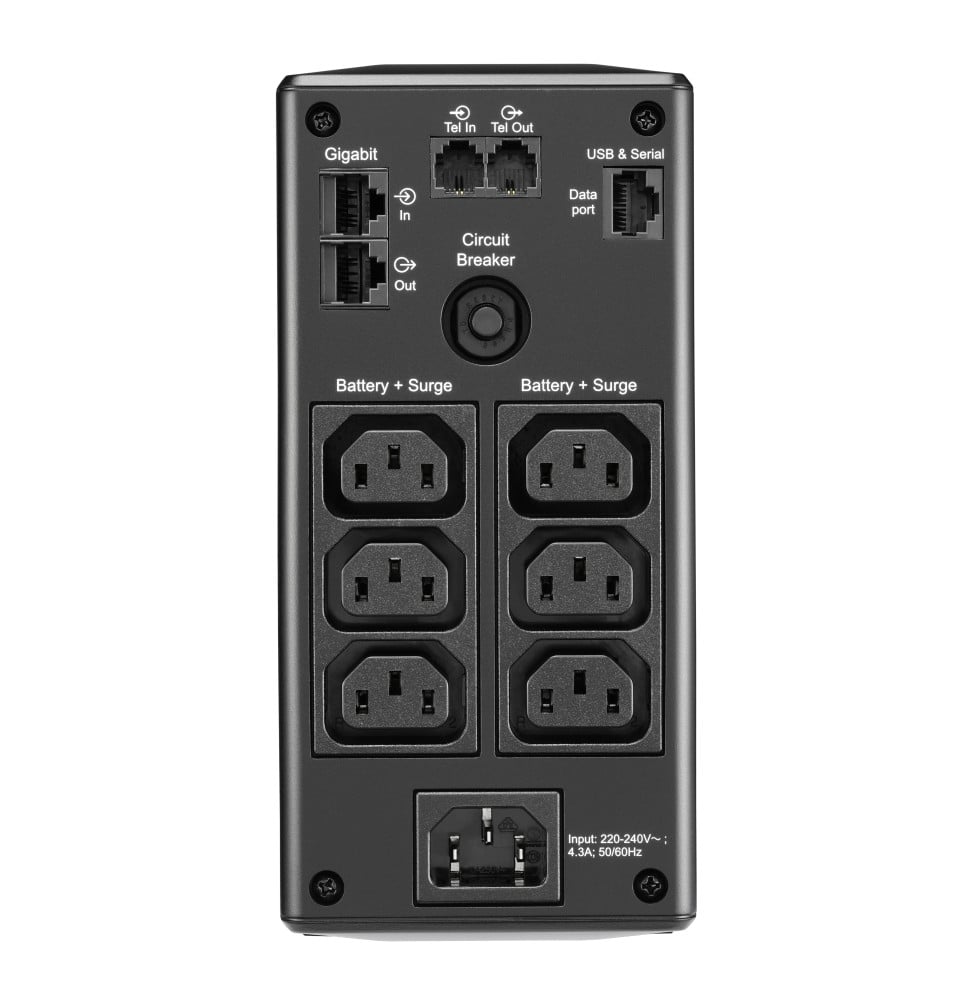 APC BR650MI ALIMENTATION D'ÉNERGIE NON INTERRUPTIBLE INTERACTIVITÉ DE LIGNE 0,65 KVA 390 W 6 SORTIE(S) CA (BR650MI)