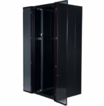 ARMOIRE RACK LANDE HYPERLINE 42U 19" 800×1000 MM – PORTE AVANT VERRE DOUBLE BATTANT (LN-HL42U8010-BL-B) – Image 2