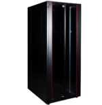 ARMOIRE RACK LANDE HYPERLINE 42U 19" 800×1000 MM – PORTE AVANT VERRE DOUBLE BATTANT (LN-HL42U8010-BL-B)