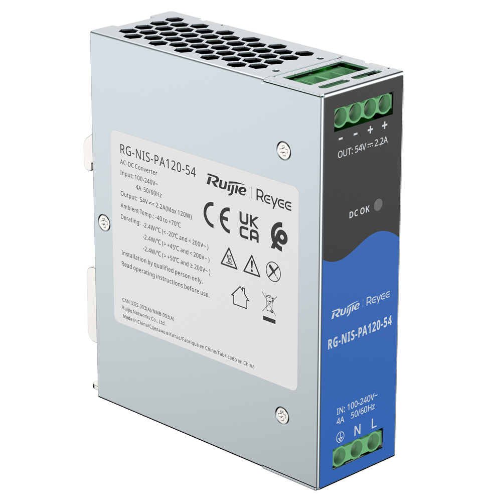 BLOC D’ALIMENTATION INDUSTRIEL REYEE PSU 120W POUR RG-NIS2100 SWITCH (RG-NIS-PA120-54)