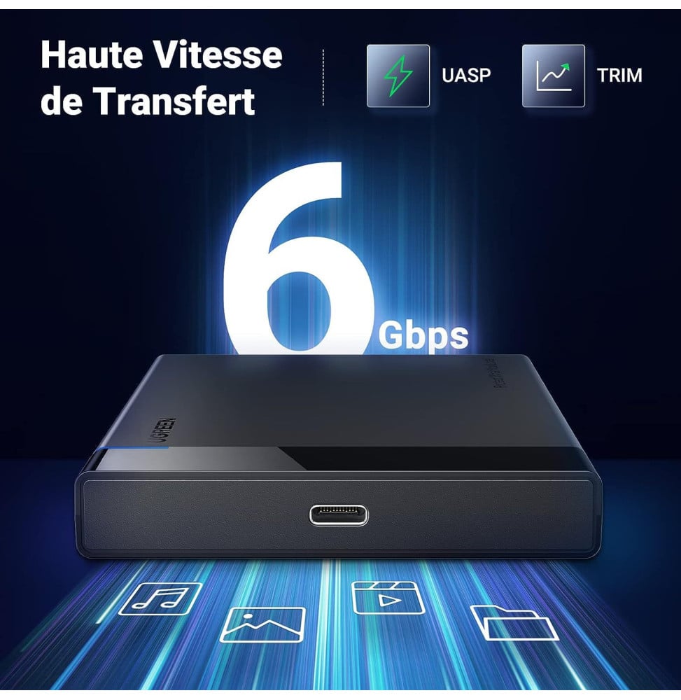 BOITIER EXTERNE UGREEN USB-C VERS USB-A SATA 2,5" (50743)