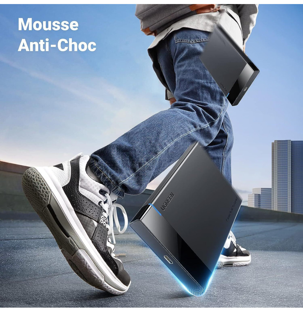 BOITIER EXTERNE UGREEN USB-C VERS USB-A SATA 2,5" (50743)