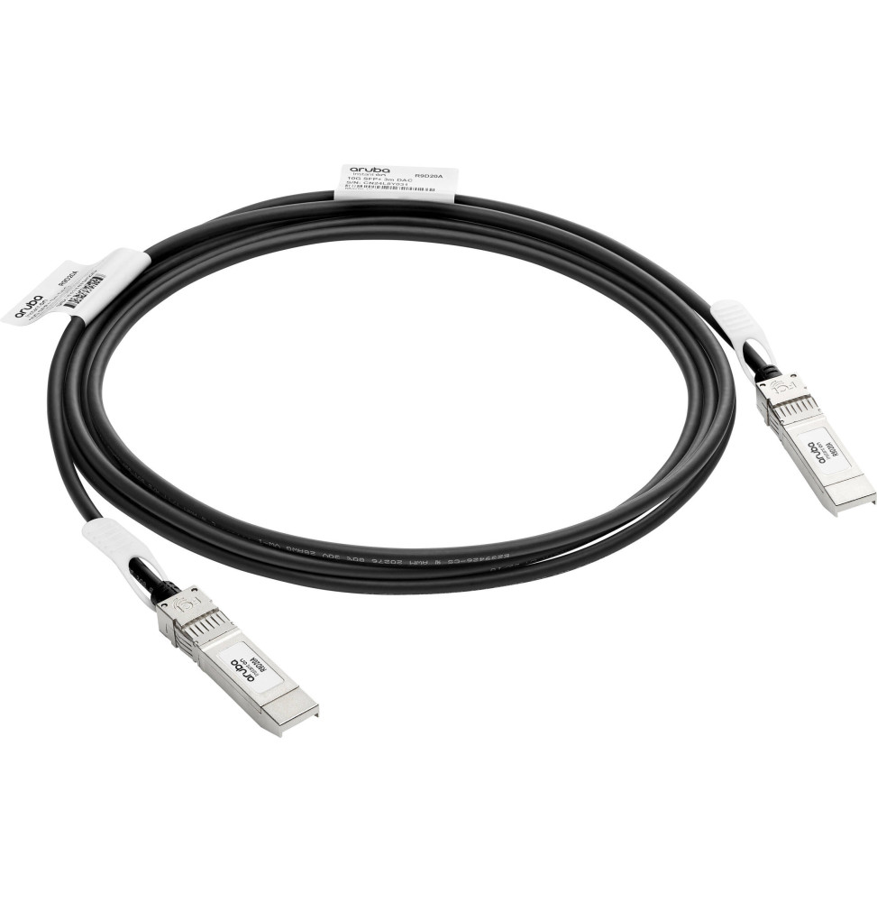 CÂBLE EN CUIVRE HPE ARUBA NETWORKING 10G SFP+ VERS SFP+ 3MÈTRES (J9283D)