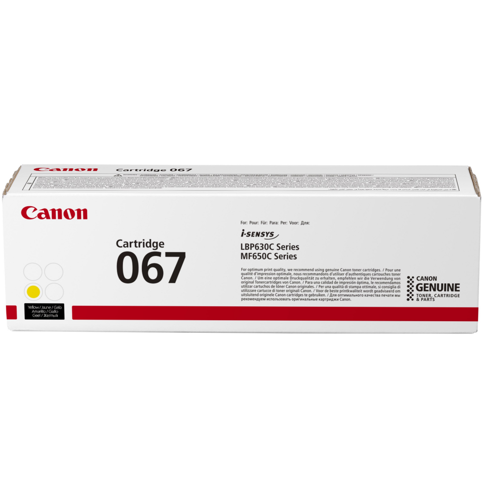 CANON 067 JAUNE - TONER CANON D'ORIGINE (5099C002AA)