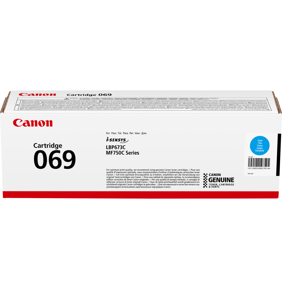 CANON 069 CYAN - TONER CANON D'ORIGINE (5093C002AA)