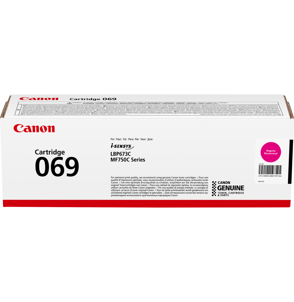 CANON 069 MAGENTA - TONER CANON D'ORIGINE (5092C002AA)