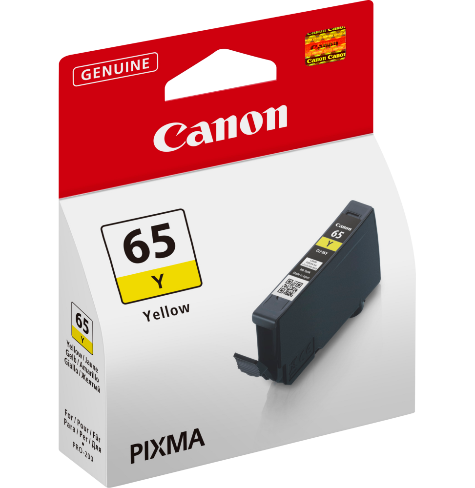 CANON CLI-65Y JAUNE - CARTOUCHE D'ENCRE CANON D'ORIGINE (4218C001AA)