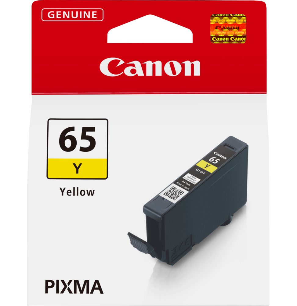 CANON CLI-65Y JAUNE - CARTOUCHE D'ENCRE CANON D'ORIGINE (4218C001AA)