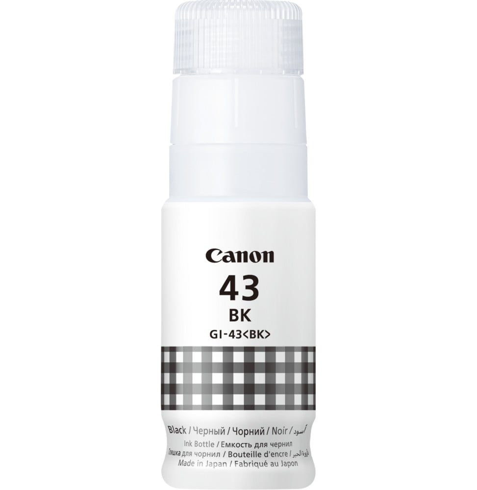 CANON GI-43BK NOIR - BOUTEILLE D'ENCRE CANON D'ORIGINE (4698C001AA)