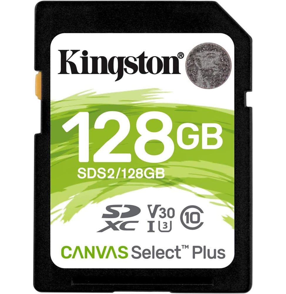 CARTE MÉMOIRE KINGSTON CANVAS SELECT PLUS 128 GO SDXC UHS-I CLASSE 10 (SDS2/128GB)