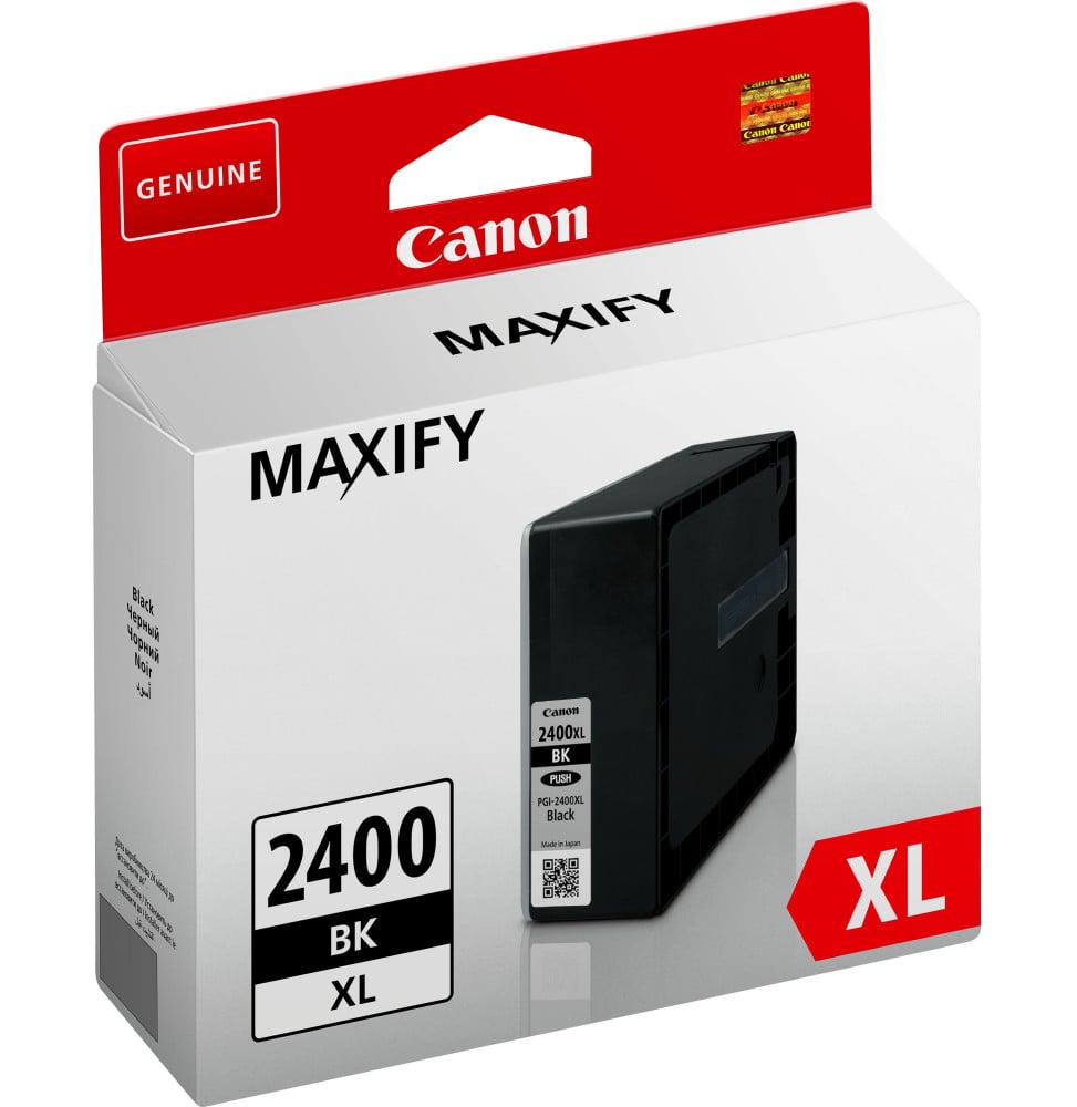 CANON PGI-2400XL BK NOIR - CARTOUCHE D'ENCRE GRANDE CAPACITÉ CANON D'ORIGINE (9257B001AA)