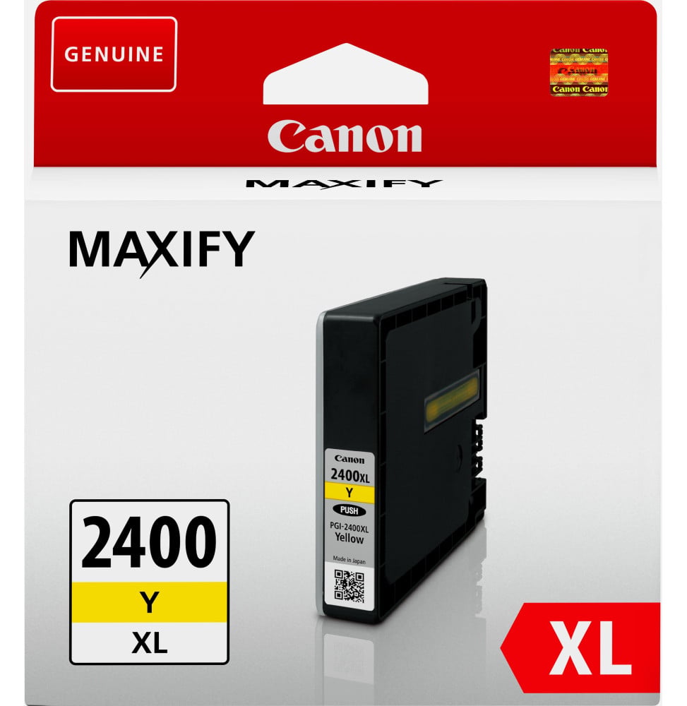 CANON PGI-2400XL Y JAUNE - CARTOUCHE D'ENCRE GRANDE CAPACITÉ CANON D'ORIGINE (9276B001AA)