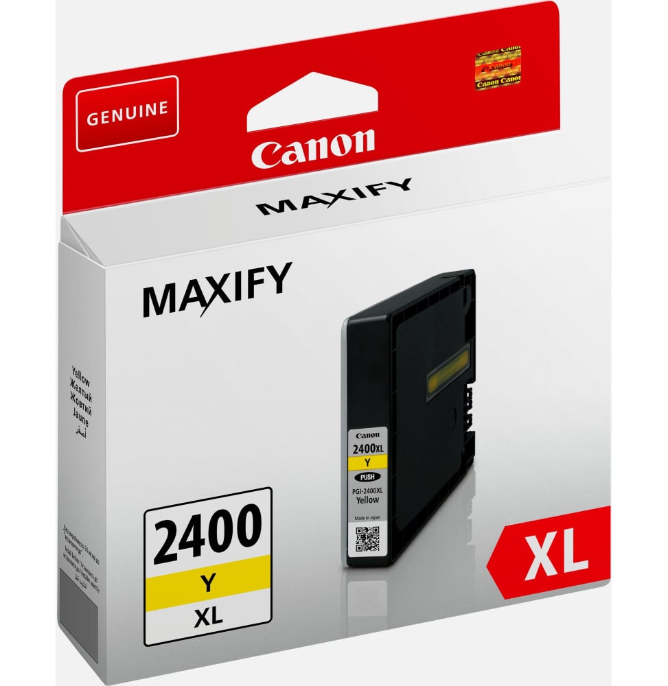 CANON PGI-2400XL Y JAUNE - CARTOUCHE D'ENCRE GRANDE CAPACITÉ CANON D'ORIGINE (9276B001AA)