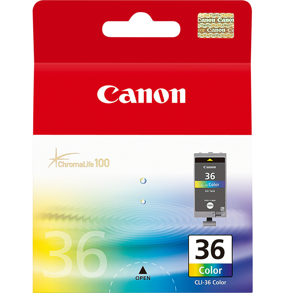 CANON CLI-36 COULEURS - CARTOUCHE D'ENCRE CANON D'ORIGINE (1511B001AF)