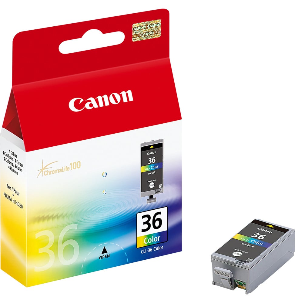 CANON CLI-36 COULEURS - CARTOUCHE D'ENCRE CANON D'ORIGINE (1511B001AF)