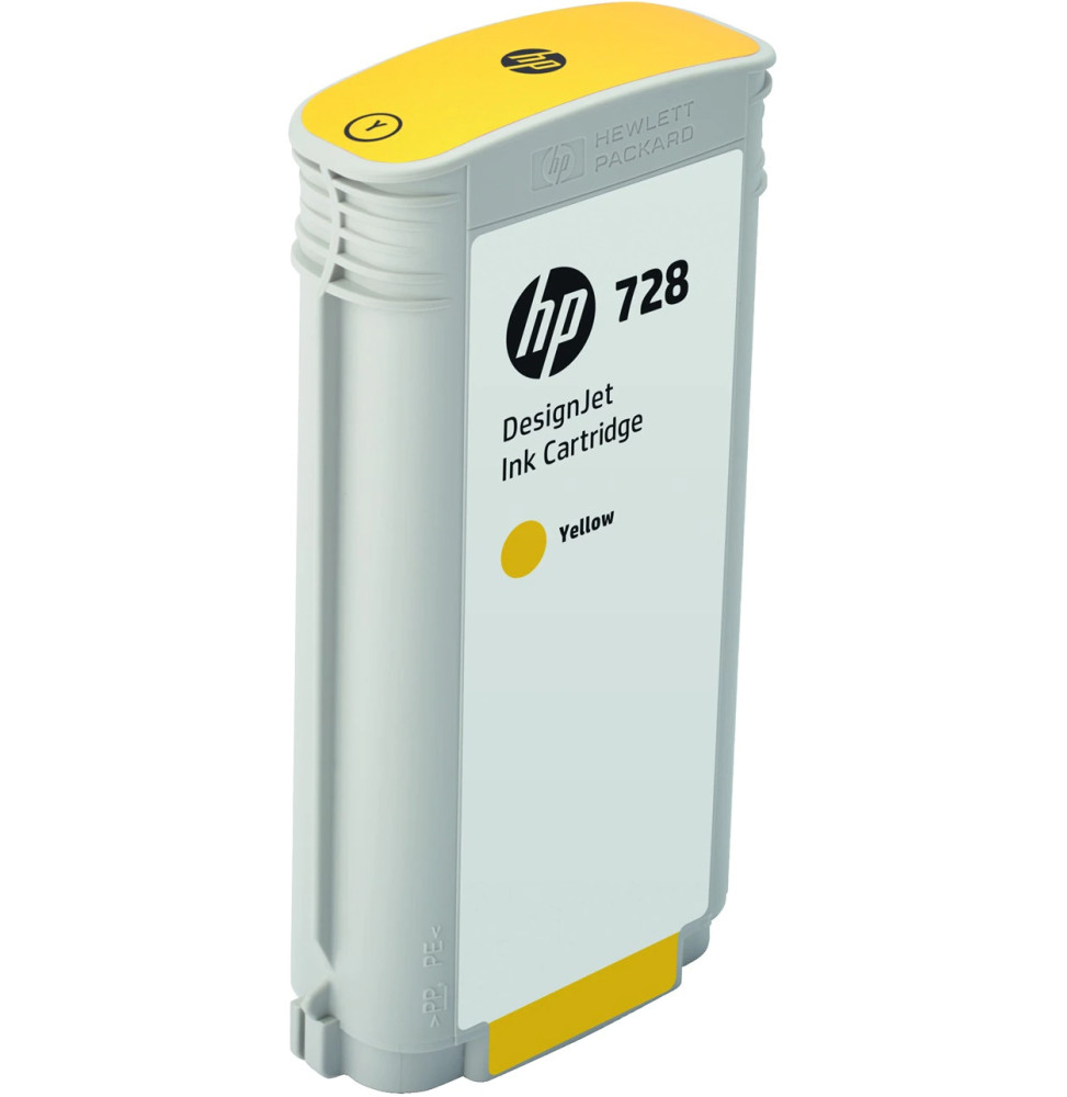 HP 728 JAUNE - CARTOUCHE D'ENCRE HP D'ORIGINE (F9J65A)