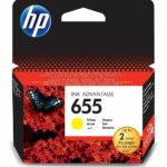 HP 655 JAUNE - CARTOUCHE D'ENCRE HP D'ORIGINE (CZ112AE)