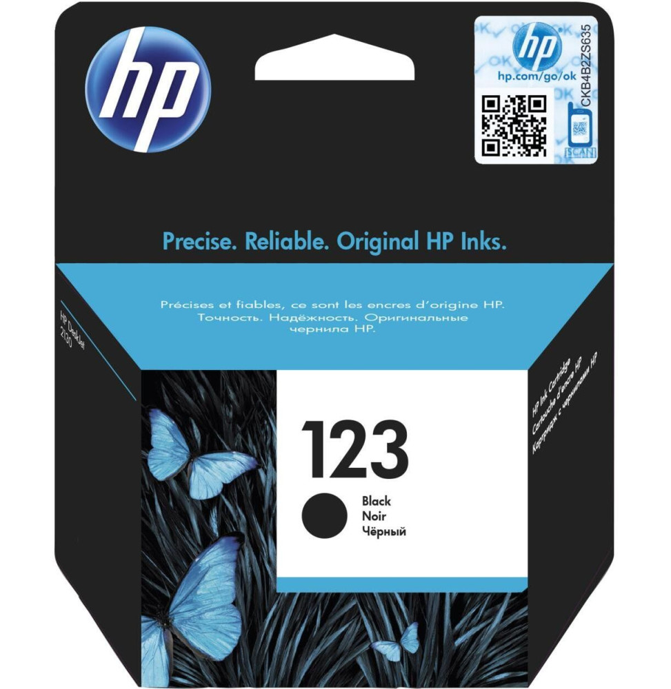 HP 123 NOIR - CARTOUCHE D'ENCRE HP D'ORIGINE (F6V17AE)
