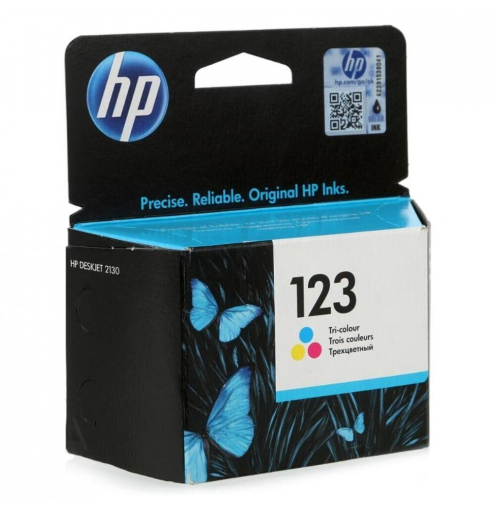 HP 123 TROIS COULEURS - CARTOUCHE D'ENCRE HP D'ORIGINE (F6V16AE)