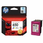 HP 650 TROIS COULEURS - CARTOUCHE D'ENCRE HP D'ORIGINE (CZ102AE)