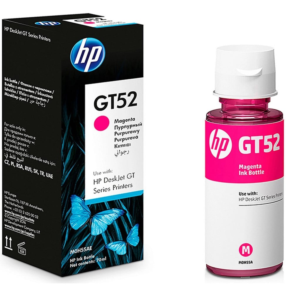 HP GT52 MAGENTA - BOUTEILLE D'ENCRE HP D'ORIGINE (M0H55AE)