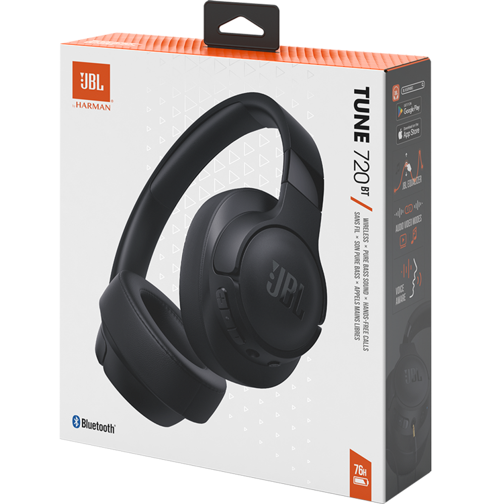 CASQUE BLUETOOTH JBL TUNE 720BT - NOIR (JBLT720BTBLK)