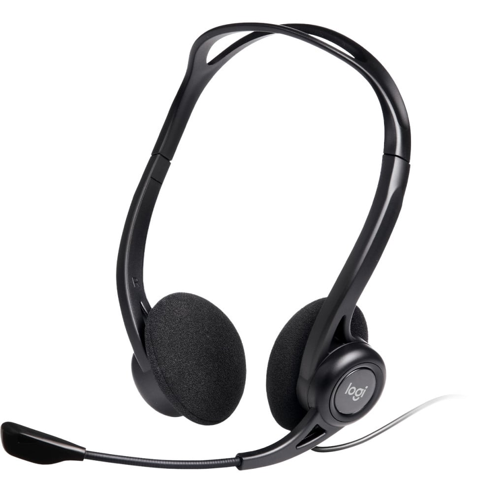 CASQUE LOGITECH 960 POUR ORDINATEUR AVEC MICROPHONE ANTI-PARASITE - USB (981-000100)