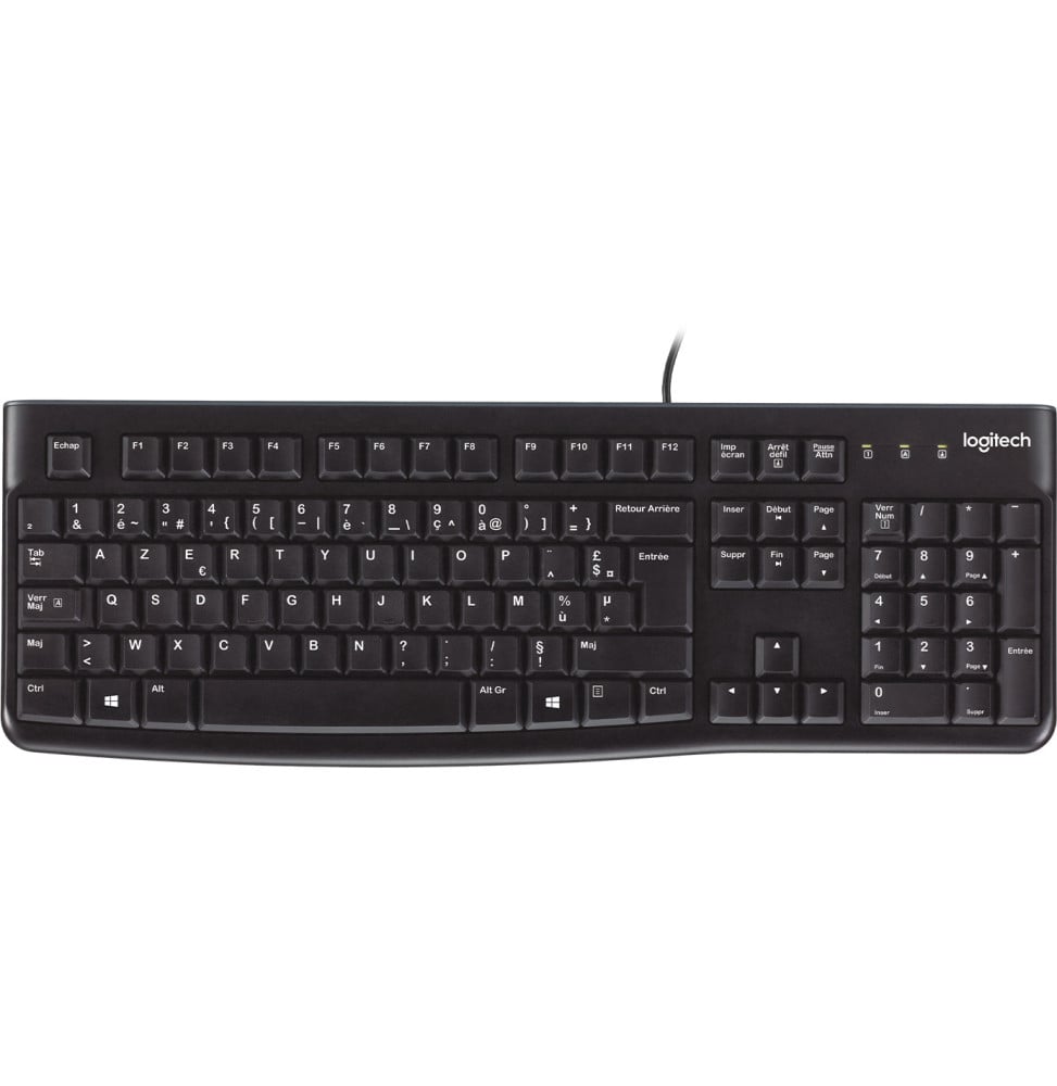 CLAVIER À CONNEXION USB LOGITECH K120 - AZERTY